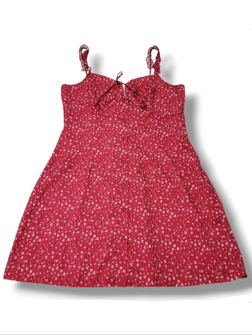 Missguided Dress Size 10 Missguided Mini Dress Spaghetti Strap Dress Button Down